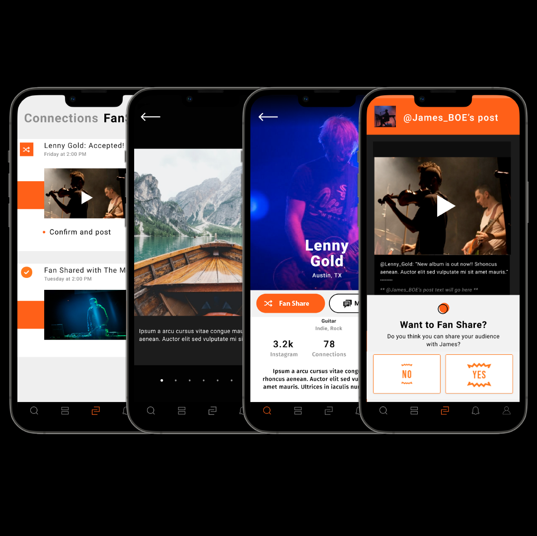 Fanfair Mobile App Design