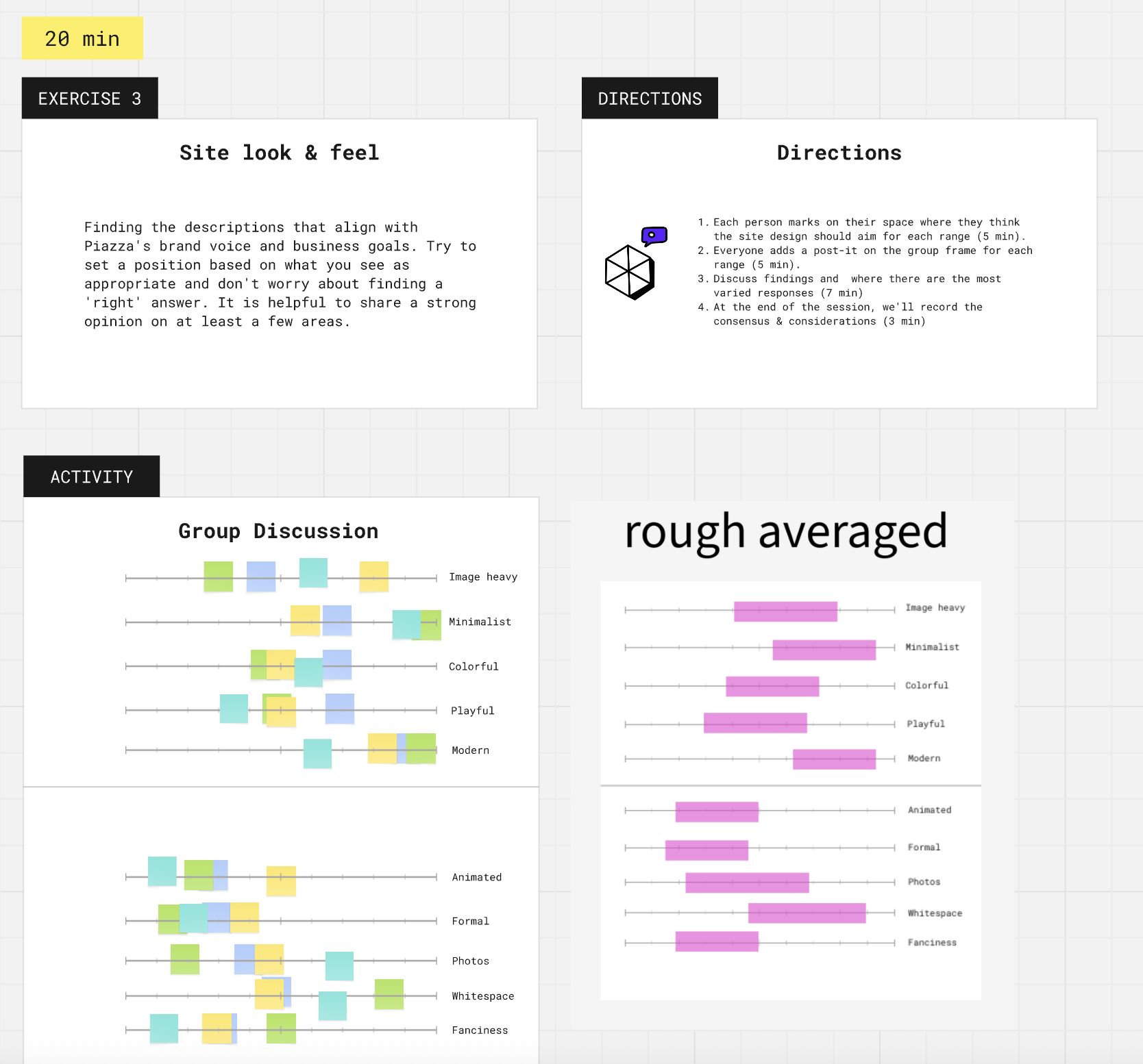 Visual direction slider exercise
